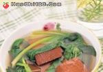 菠菜猪血汤图片